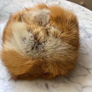 Red fox fur hat